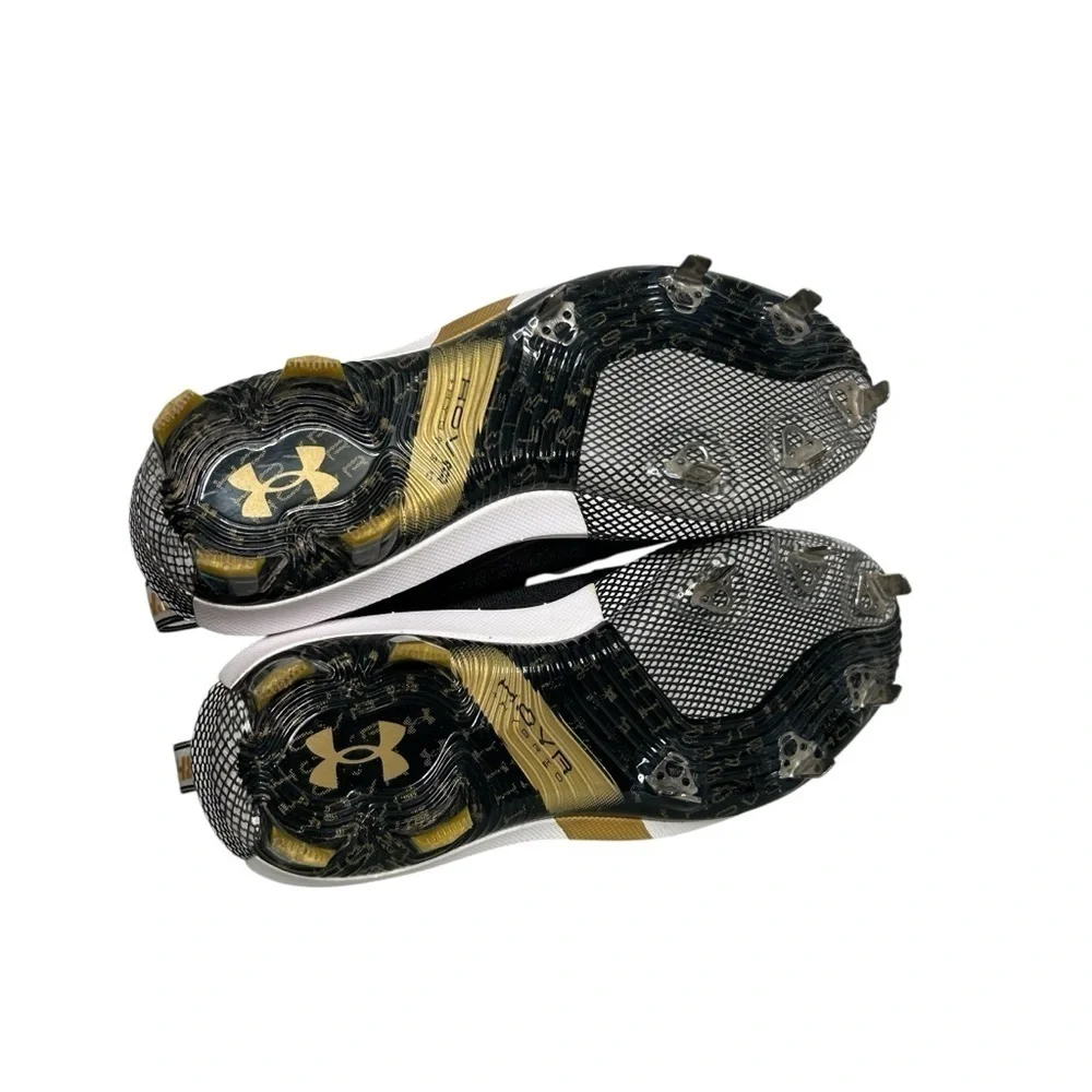 Under Armour Harper 6 Low ST Baseball Cleat Black Metallic Gold Sports Men’s 7